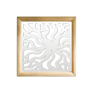 SPLASH - Moduli Decorativi in Legno e PVC Colore: bianco, Misura: 98x98 cm