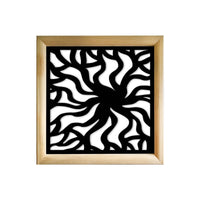 SPLASH - Moduli Decorativi in Legno e PVC Misura: 48x48 cm, Colore: nero