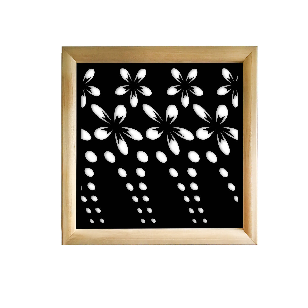 SPRING - Moduli Decorativi in Legno e PVC Colore: nero, Misura: 73x73 cm