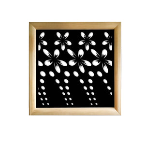 SPRING - Moduli Decorativi in Legno e PVC Colore: nero, Misura: 73x73 cm