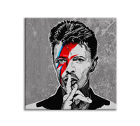 Stampa su tela David Bowie Quadro Canvas su telaio in legno Misura: 130x130 cm