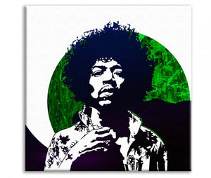 Stampa su tela Jimi Hendrix Quadro Canvas su telaio in legno Misura: 130x130 cm