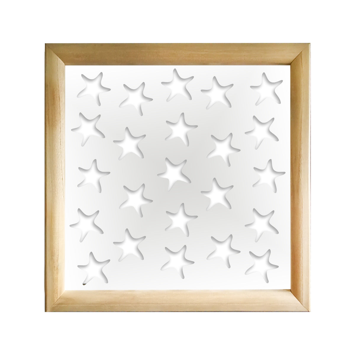 STARFISH - Moduli Decorativi in Legno e PVC Misura: 98x98 cm, Colore: bianco