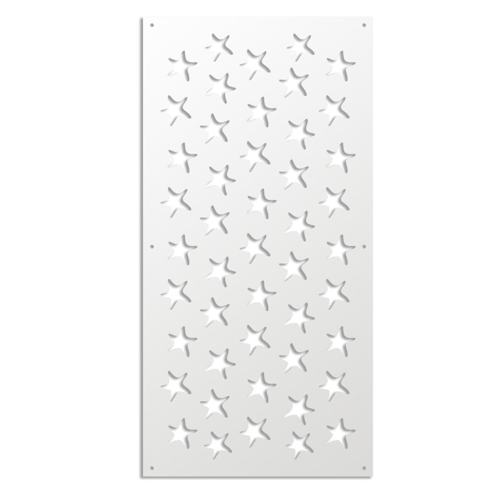 STARFISH - Pannello in PVC traforato - Parasole Misura: 98x198 cm, Colore: bianco