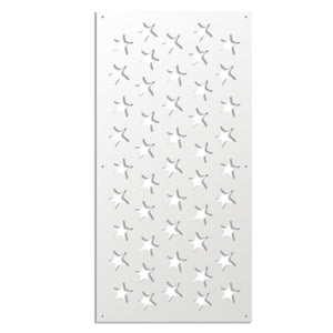 STARFISH - Pannello in PVC traforato - Parasole Misura: 98x198 cm, Colore: bianco