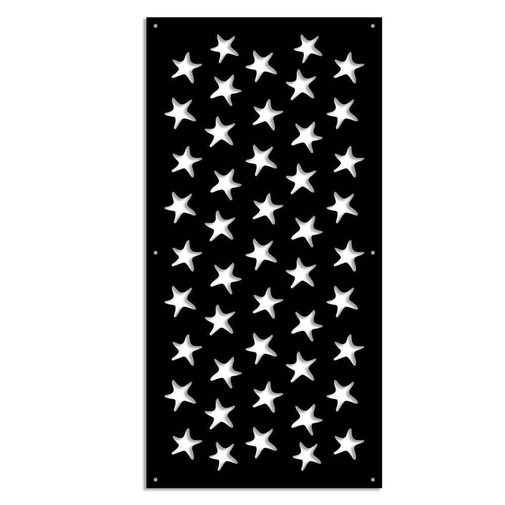 STARFISH - Pannello in PVC traforato - Parasole Colore: nero, Misura: 98x198 cm