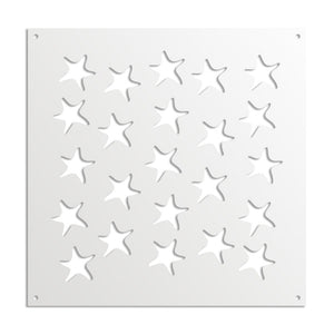 STARFISH - Pannello in PVC traforato - Parasole Misura: 73x73 cm, Colore: bianco