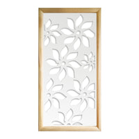 SUNFLOWERS - Moduli Decorativi in Legno e PVC Misura: 73x148 cm, Colore: bianco