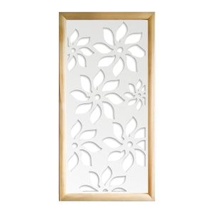 SUNFLOWERS - Moduli Decorativi in Legno e PVC Misura: 73x148 cm, Colore: bianco