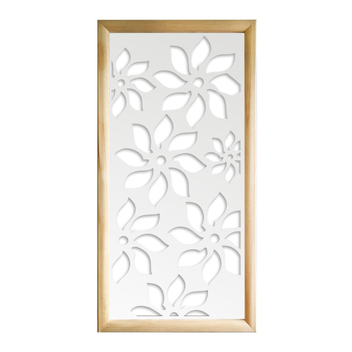 SUNFLOWERS - Moduli Decorativi in Legno e PVC Misura: 73x148 cm, Colore: bianco