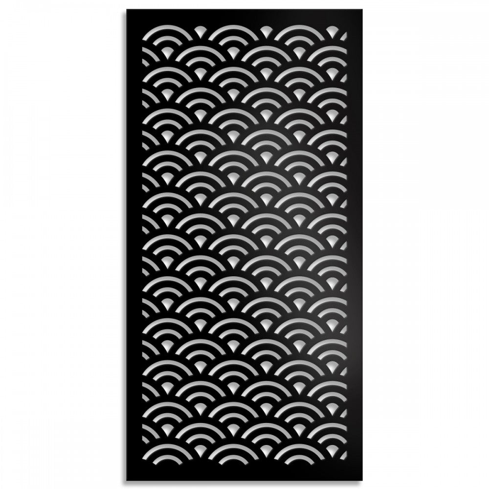 SUNNY - Pannello in PVC traforato - Parasole Misura: 47x94 cm, Colore: nero