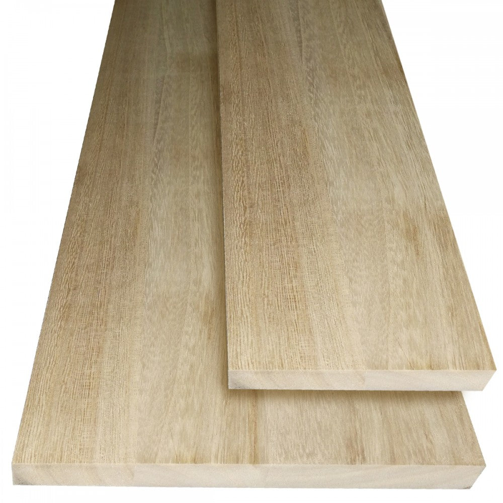 TAVOLA In LEGNO LAMELLARE MONO-STRATO - Levigato - Light Wood - Alluminio Vegetale Misura: 10x2x203 cm