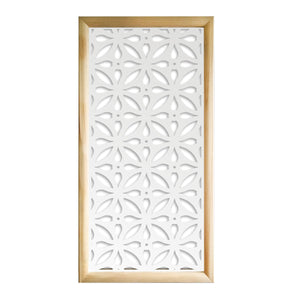 TELLY - Moduli Decorativi in Legno e PVC Misura: 73x148 cm, Colore: bianco