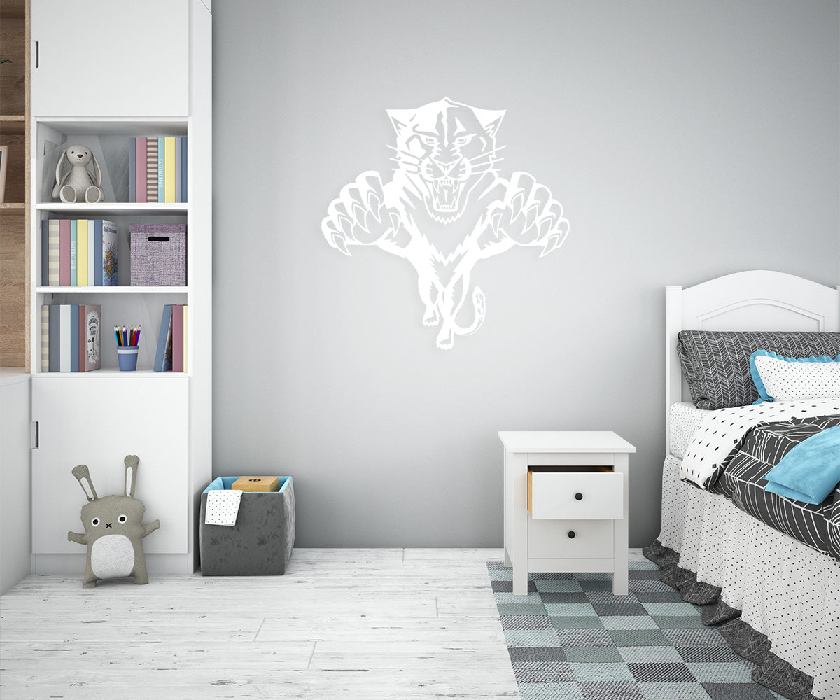 TIGER - Adesivo murale wall sticker in vinile 60x65 cm Colore: bianco