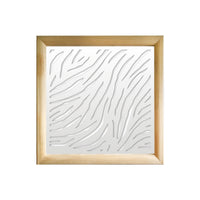 TIGER - Moduli Decorativi in Legno e PVC Misura: 48x48 cm, Colore: bianco