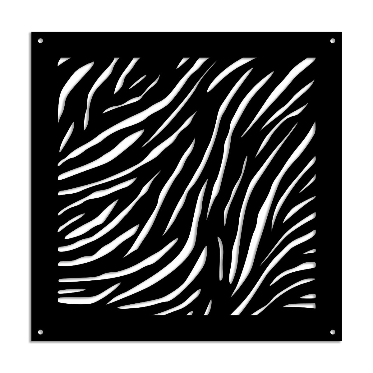 TIGER - Pannello in PVC traforato - Parasole Colore: nero, Misura: 48x48 cm