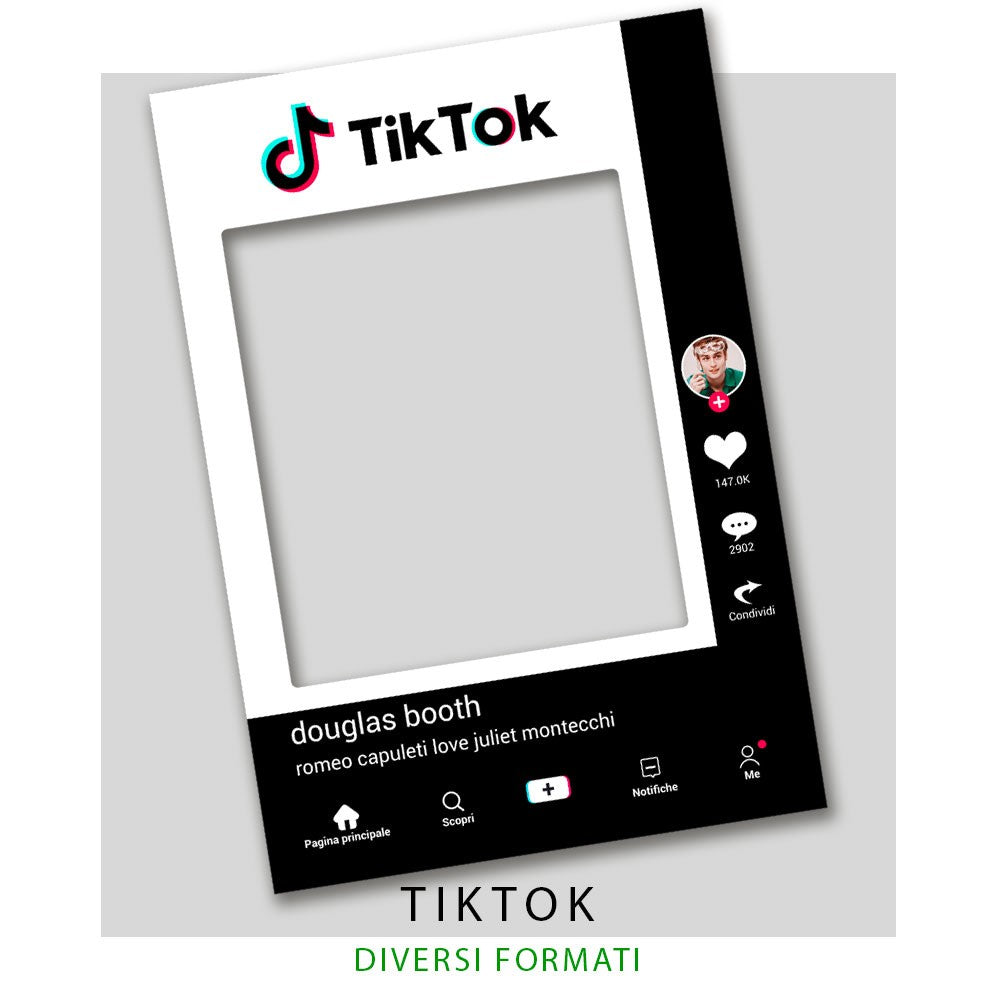 TIKTOK - Cornice selfie Misura: 50x70 cm