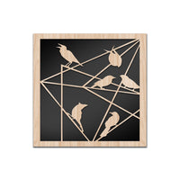 TRALICCI - Quadro arredo LASERCUT composito Legno e PVC Misura: 40x40 cm