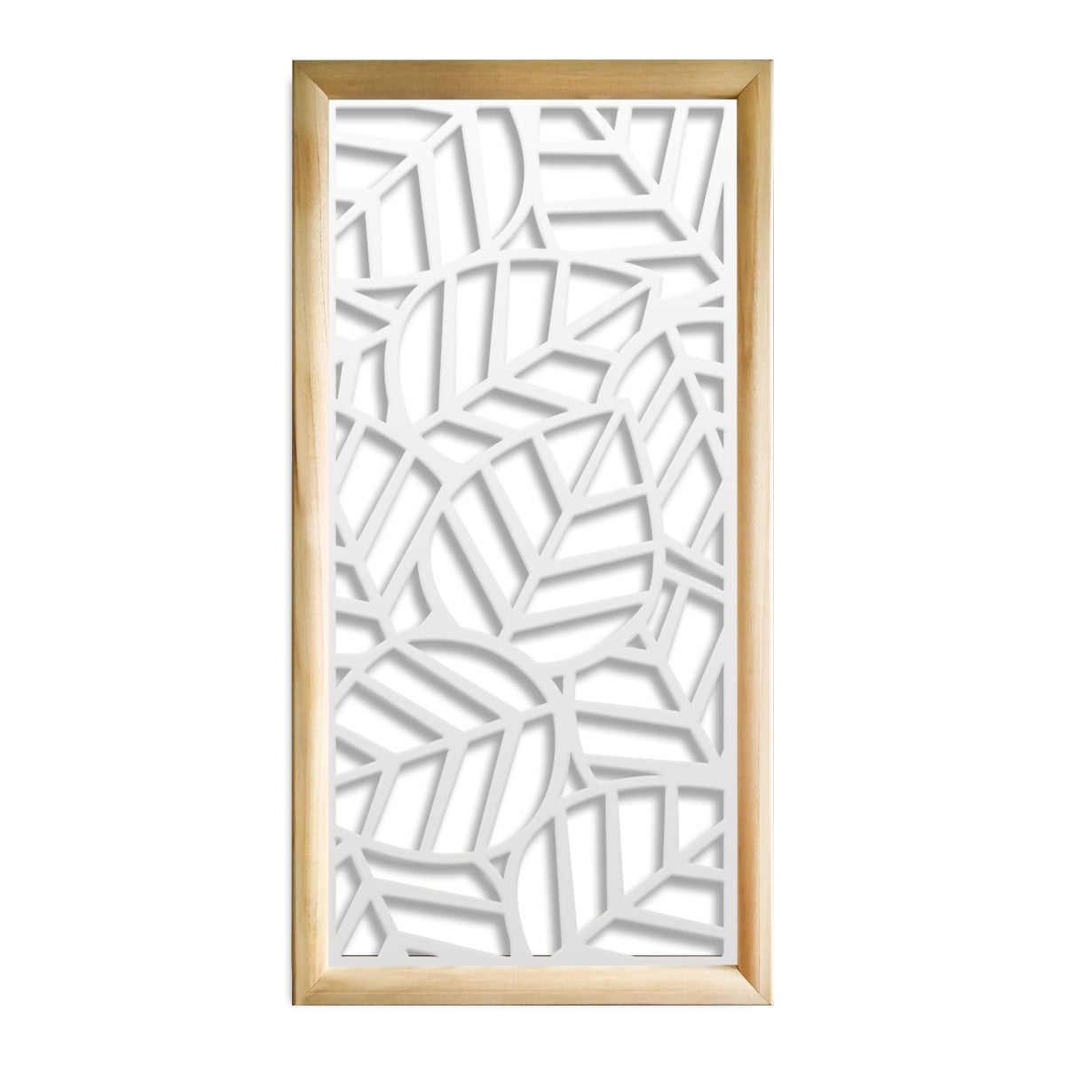 TROPICA - Moduli Decorativi in Legno e PVC Misura: 73x148 cm, Colore: bianco