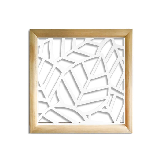 TROPICA - Moduli Decorativi in Legno e PVC Colore: bianco, Misura: 73x73 cm