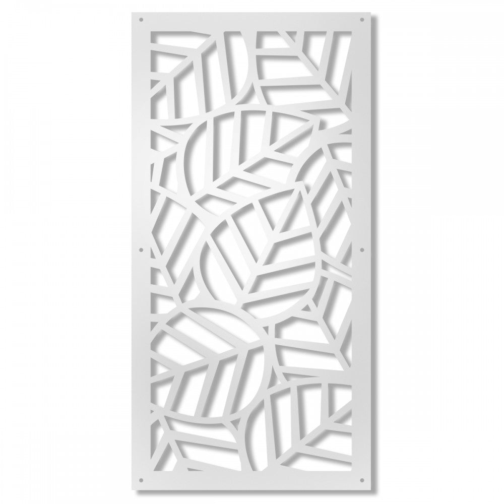 TROPICA - Pannello traforato in PVC Misura: 47x94 cm, Colore: bianco