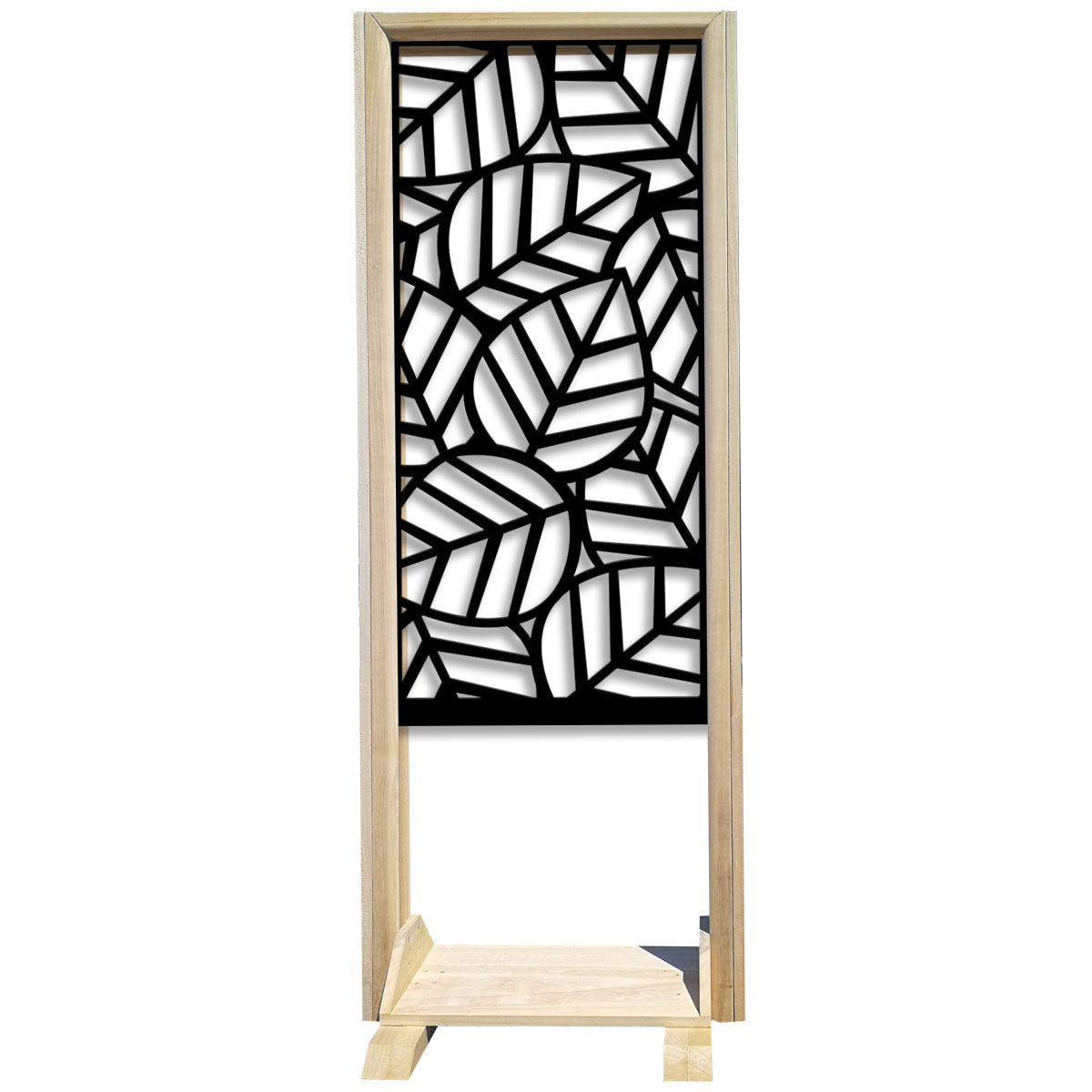 TROPICA - Separè  - Paravento modulabile - 70x190cm - in Legno e PVC Colore: nero