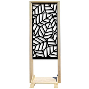 TROPICA - Separè  - Paravento modulabile - 70x190cm - in Legno e PVC Colore: nero