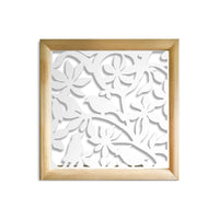 UCCELLINI - Moduli Decorativi in Legno e PVC Colore: bianco, Misura: 98x98 cm