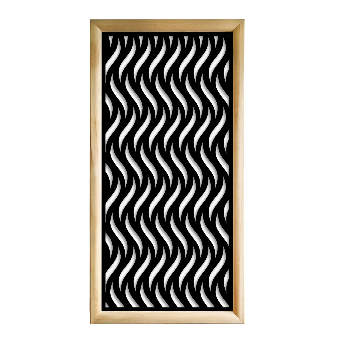 VERTICALWAVES - Moduli Decorativi in Legno e PVC Misura: 73x148 cm, Colore: nero