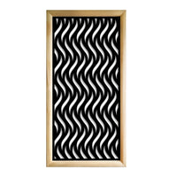 VERTICALWAVES - Moduli Decorativi in Legno e PVC Misura: 73x148 cm, Colore: nero