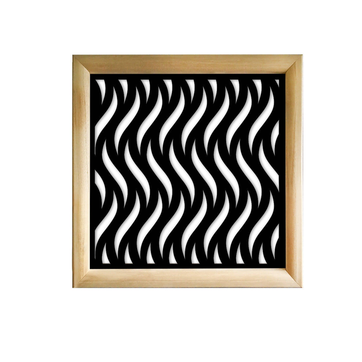 VERTICALWAVES - Moduli Decorativi in Legno e PVC Colore: nero, Misura: 73x73 cm