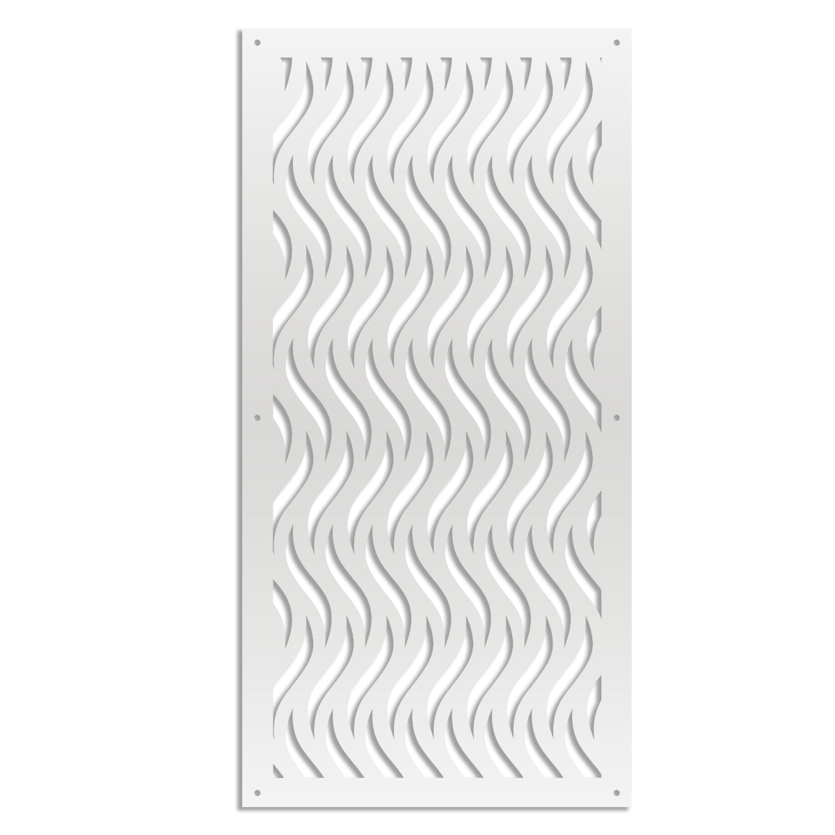 VERTICALWAVES - Pannello in PVC traforato - Parasole Misura: 98x198 cm, Colore: bianco