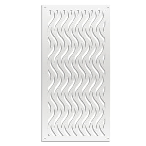 VERTICALWAVES - Pannello in PVC traforato - Parasole Misura: 98x198 cm, Colore: bianco