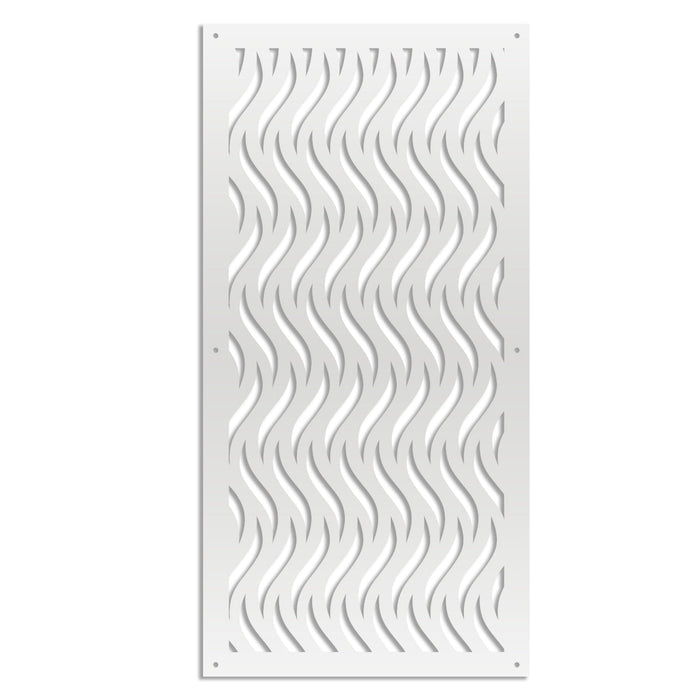 VERTICALWAVES - Pannello in PVC traforato - Parasole Misura: 98x198 cm, Colore: bianco