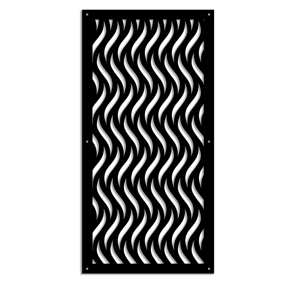 VERTICALWAVES - Pannello in PVC traforato - Parasole Colore: nero, Misura: 47x94 cm