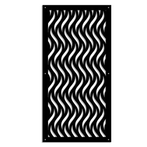 VERTICALWAVES - Pannello in PVC traforato - Parasole Colore: nero, Misura: 47x94 cm