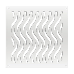 VERTICALWAVES - Pannello in PVC traforato - Parasole Colore: bianco, Misura: 98x98 cm