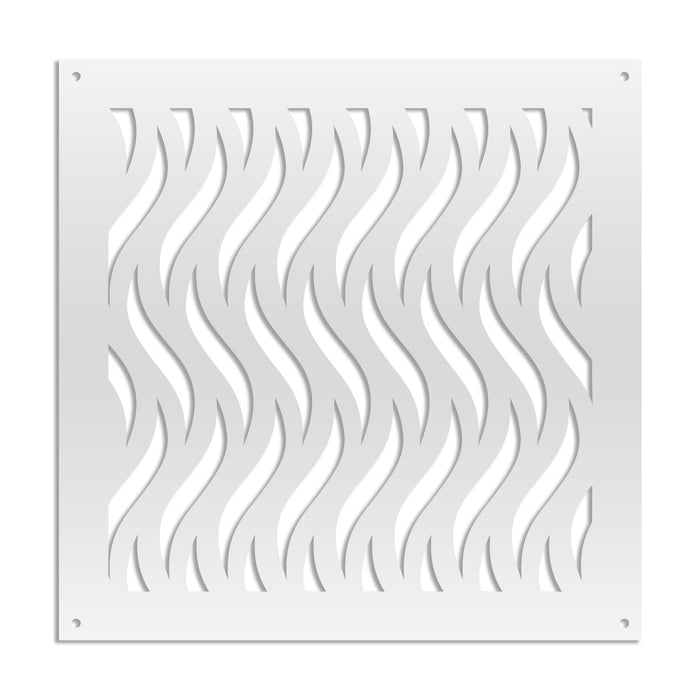 VERTICALWAVES - Pannello in PVC traforato - Parasole Colore: bianco, Misura: 98x98 cm