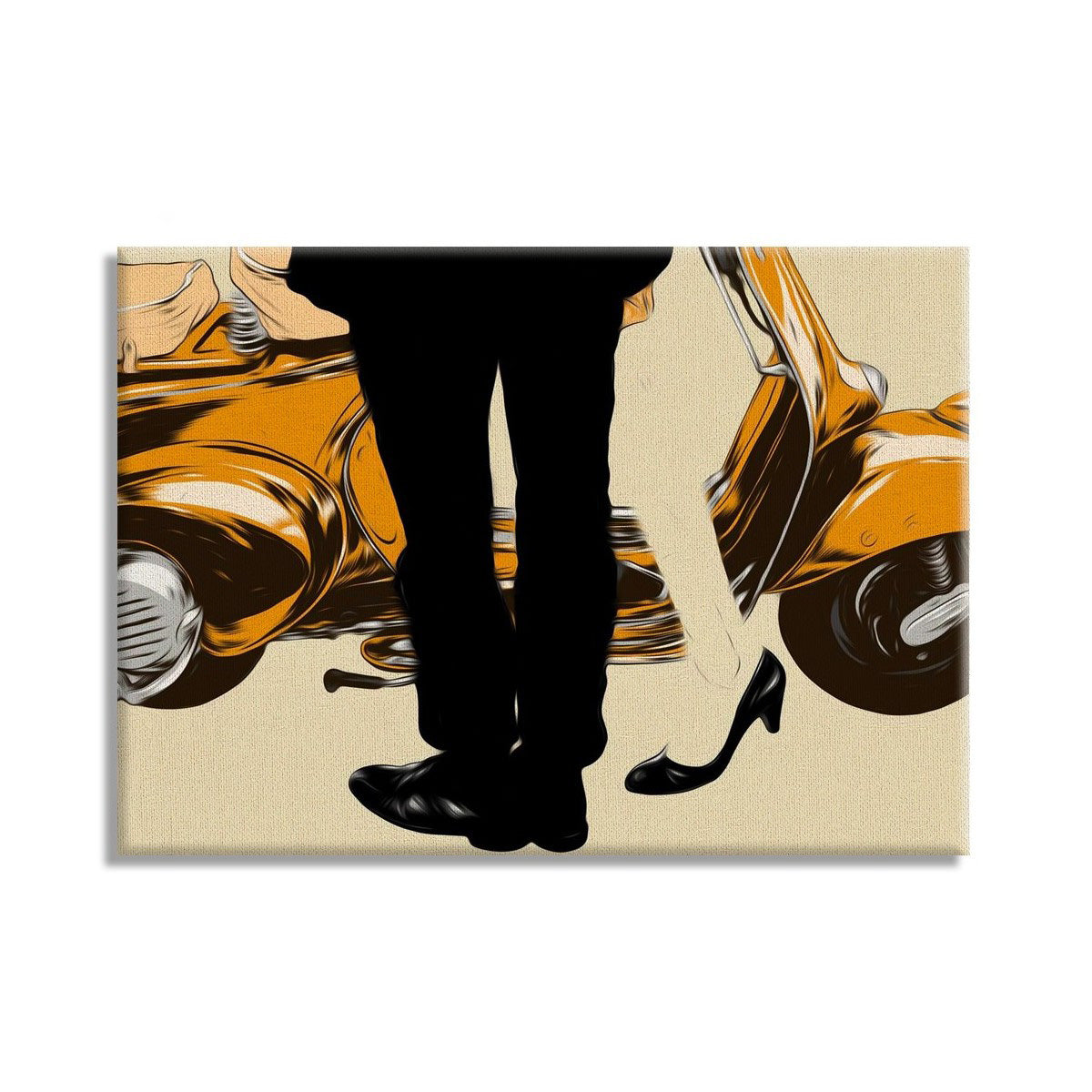 Vespa - Quadro Canvas su telaio in legno Misura: 140x100 cm