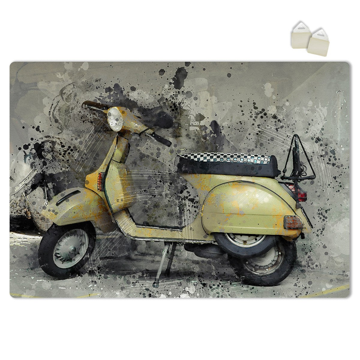 VESPA GRUNGE - POSTER in PVC da 3mm Misura: 70x100 cm