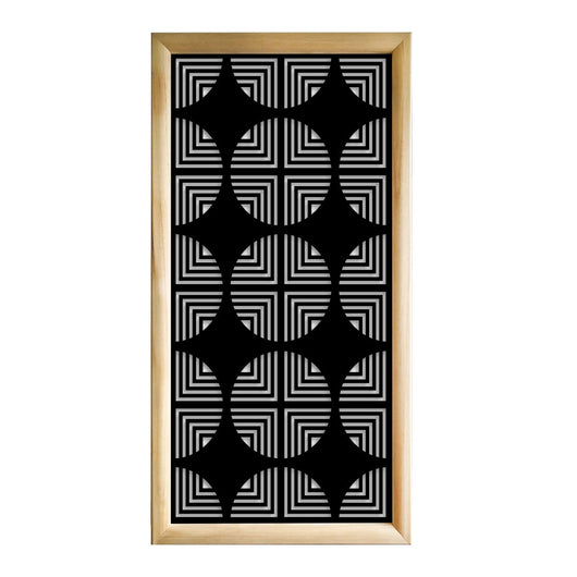 VINTAGERADIO - Moduli Decorativi in Legno e PVC Colore: nero, Misura: 73x148 cm