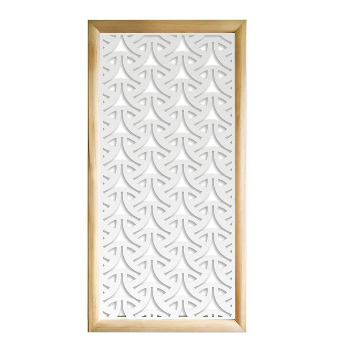 WEAVING - Moduli Decorativi in Legno e PVC Misura: 47x94 cm, Colore: bianco