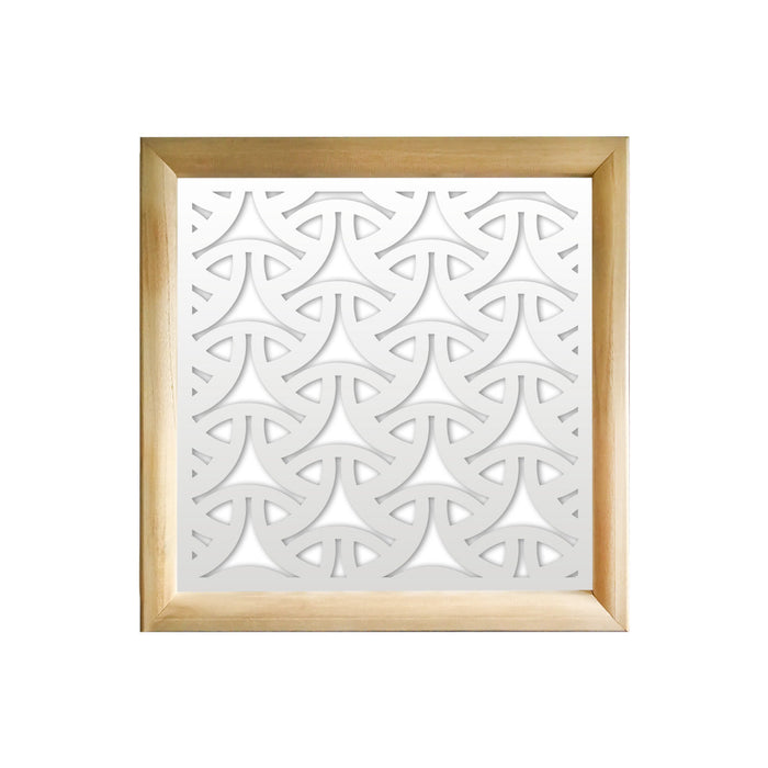 WEAVING - Moduli Decorativi in Legno e PVC Colore: bianco, Misura: 48x48 cm