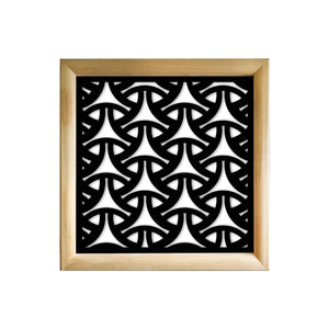 WEAVING - Moduli Decorativi in Legno e PVC Misura: 98x98 cm, Colore: nero