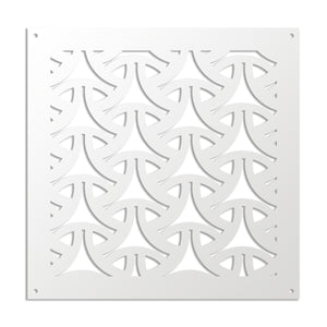 WEAVING - Pannello in PVC traforato - Parasole Colore: bianco, Misura: 48x48 cm