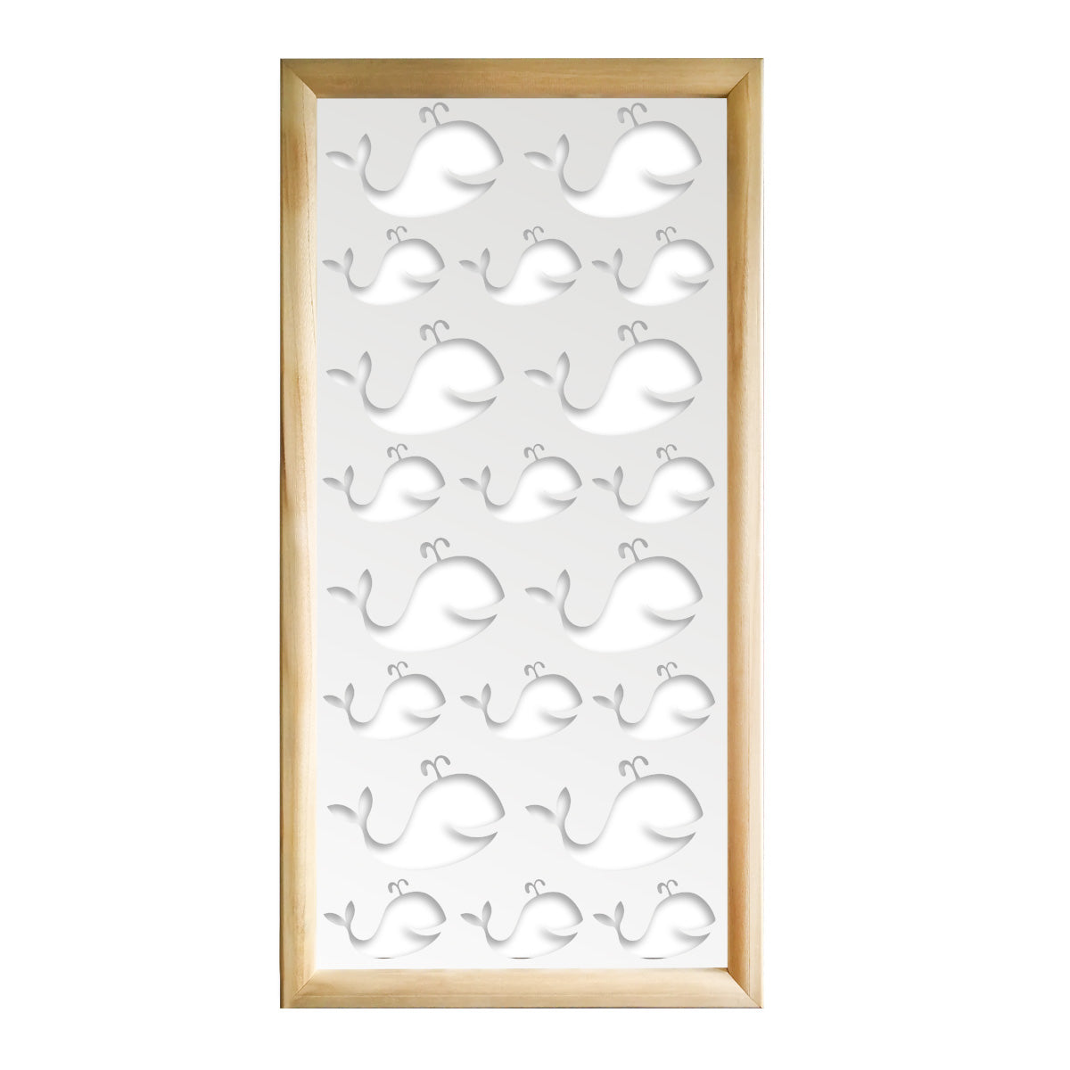 WHALE - Moduli Decorativi in Legno e PVC Colore: bianco, Misura: 47x94 cm