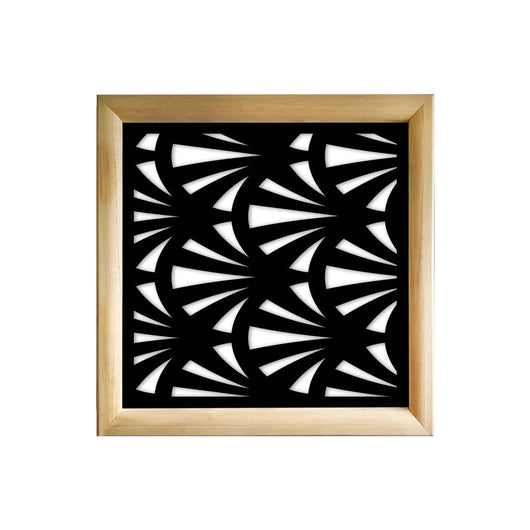 WINDSHELL - Moduli Decorativi in Legno e PVC Colore: nero, Misura: 73x73 cm