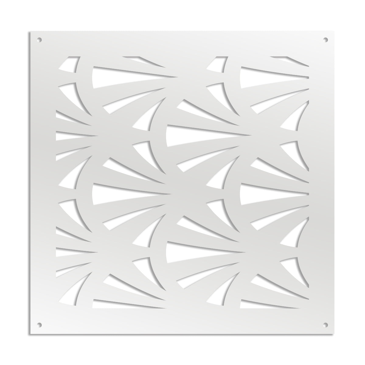 WINDSHELL - Pannello in PVC traforato - Parasole Misura: 48x48 cm, Colore: bianco