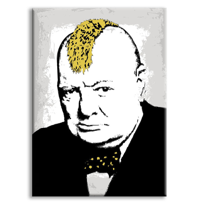 Winston Churchill - Banksy - Quadro stampato su Canvas e montato su telaio in legno Misura: 50x70 cm