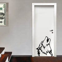 WOLF - Adesivo murale wall sticker in vinile 55x65 cm Colore: nero